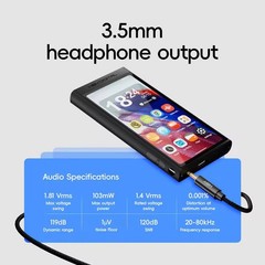 Hiby Digital M300 Android DAP Player Black touchscreen display 128 GB 4GB RAM