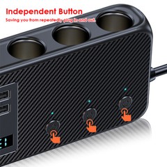 9in1 Car Charger Cigarette Lighter Splitter Adapter Fast USB/C Socket QC PD 30W