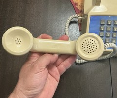 Vintage ITT Desktop Push Button Telephone Beige Landline Phone