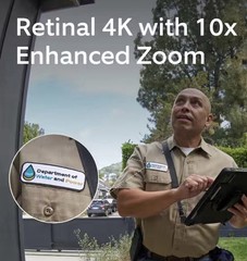 Ring Wired Doorbell Pro (3rd Gen) with Retinal 4K Camera 3D Motion (Deep Silver)