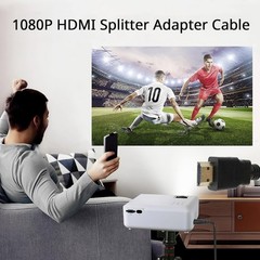 11.8″ HDMI Cable Adapter Male To Dual Female 2.0 Converter 1 in 2 out Splitter