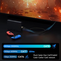 CAT8 RJ45 Ethernet Cable Super Speed 40Gbps Cat 8 Network Cable Gold Plated Lot