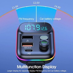 Bluetooth Car Adapter FM Transmitter Handsfree USB AUX Radio MP3 Music Player
