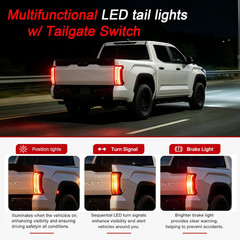 2022-25 Toyota Tundra Left Driver Side LED Tail Light–Compatible Replacement