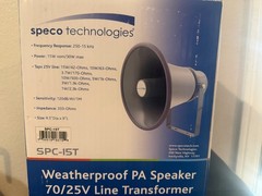 Speco Technologies SPC-15T Weatherproof PA Horn Speaker 70/25V Line Transformer