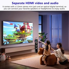 HDMI Audio Extractor, 4K x 2K Audio Splitter, 4K30Hz HD MI Input to HDMI + Op…