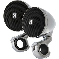Kicker 47PSM34 PSM 3″ Powersports Weather Proof Mini System; Chrome; 4-Ohm
