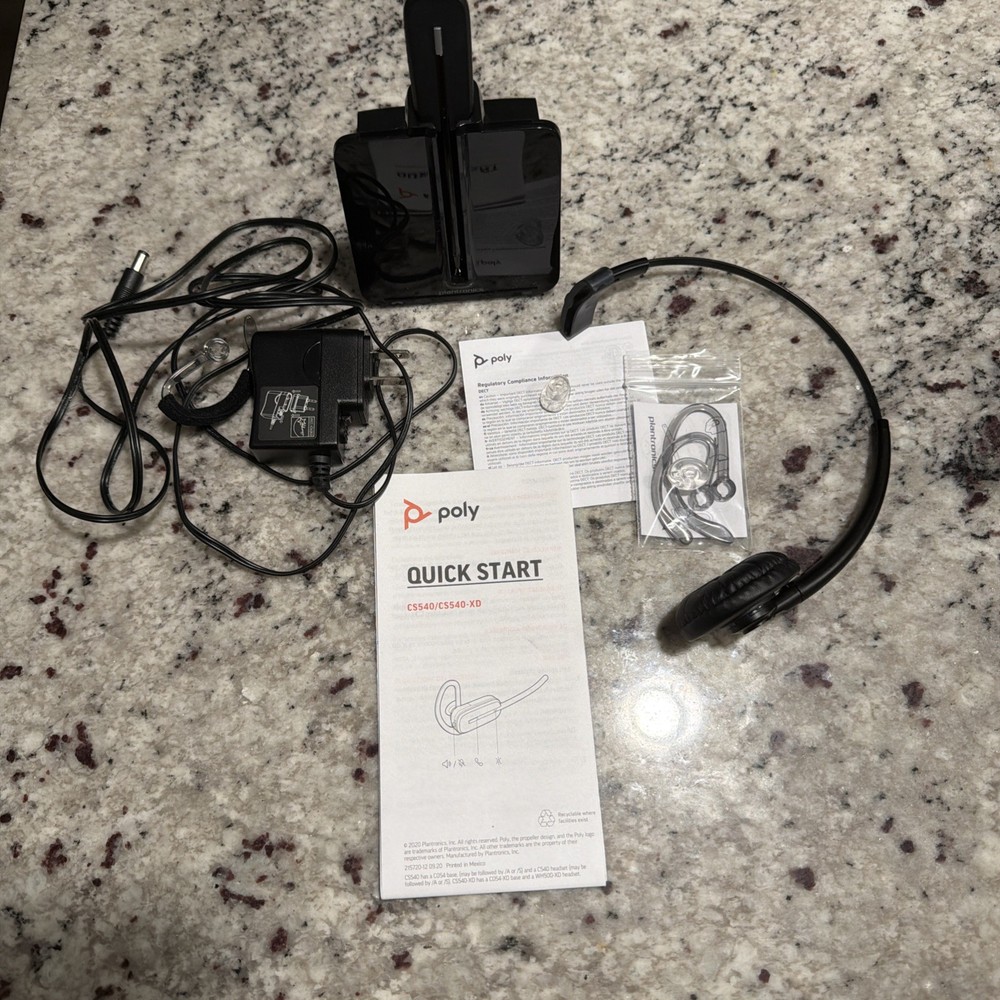 Plantronics CS540 Headband Wireless Headset – Black