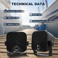 Marine Stereo Bluetooth Waterproof AM FM Radio System for ATV UTV RV UV Golf Car