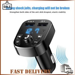 Bluetooth 5.0 Car Wireless FM Transmitter Adapter 2USB PD Charger AUX Hands-Free