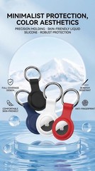 [4 Pack Family Set] Case Compatible with AirTag Holder Black/White/Blue/Red