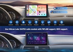 CAM+DVR+Android Auto 14 10.1″ for 2008-2012 Honda Accord Car Radio Apple CarPlay