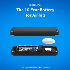 Elevation Lab AirTag Battery Case 2~Pack, AA, Waterproof, 10~Year