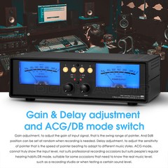 Douk Audio VU2 Dual Analog VU Meter Display 4-way RCA Audio Selector Splitter