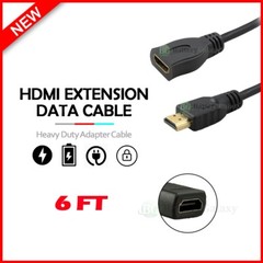 HDMI 1.4V Male to Female Extension Cable Gold Plated 1080P Extension Cord 6ft