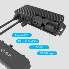 Vueroid D40-Q2 Hidable 2 Channel Dashcam |GPS|Night Vision|Parking Mode (64GB)