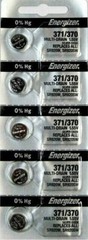 Energizer 371 370 SR920SW 1.55V Silver Oxide Battery BRAND NEW Genuine 5 Pack