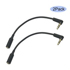 Seadream Audio Cable Extension Short 6 inch Cord 6 inches, Black