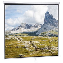 120” Projector Screen Projection Screen Manual Pull Down HD Screen 1:1 Format