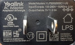 LOT OF 23 Yealink AC Adapter YLPS052000C1-US 5V 2.0A Power Supply Charger NEW!