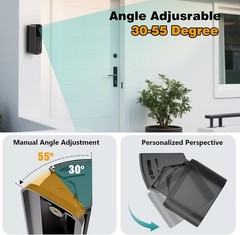 Adjustable Angle Mount for Blink Video Doorbell – Durable ABS Design