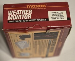 Maxon WX-70 Severe Weather Monitor AC or Battery Power OPEN BOX Automatic Alert