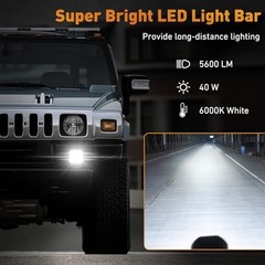 LED Pods Light, 4 Inch LED Fog Lights White, 40W Led Cube Lights Off Road