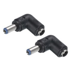 uxcell DC Power Connector Adapter, 2Pcs 90 Degree Angle 5.5mm x 2.1mm Black