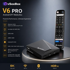 vSeeBox V6 Pro Android Streaming Box – Authorized, Fast Same-Day Ship