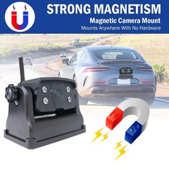 WiFi Wireless Backup Camera Magnetic Portable Rechargeable For Truck Trailer RV