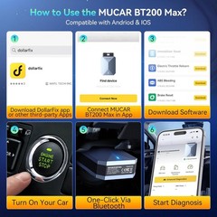 MUCAR BT200 MAX OBD2 Scanner Bidirectional Full System Car AI Diagnostic Tool