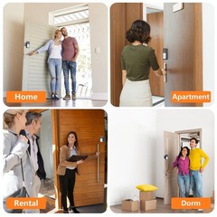 Anti-Theft Ring/Camera Video Doorbell Mount, Door Bracket No Drilling