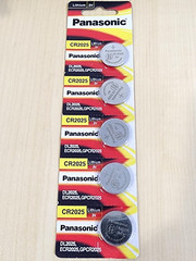 5 pc carded PANASONIC CR2025 DL2025 ECR2025 3v Lithium Battery Expire 2034