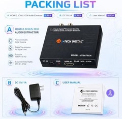 J-Tech Digital Premium Quality 4k HDMI to HDMI + Audio (SPDIF + RCA Stereo) A…