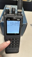 Sporty’s PJ2 Aviation Comm Radio with Rechargeable Battery & Charger Stand