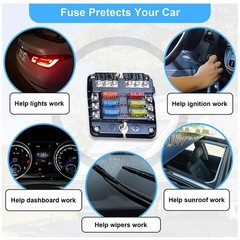 50- 300Pcs Car Fuse Assortment Kit Mini Blade & Standard Automotive Fuses Set