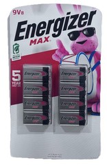 8 Energizer MAX 9V Alkaline Batteries 8 – Pcs. In Sealed Pack Exp: 12/2029