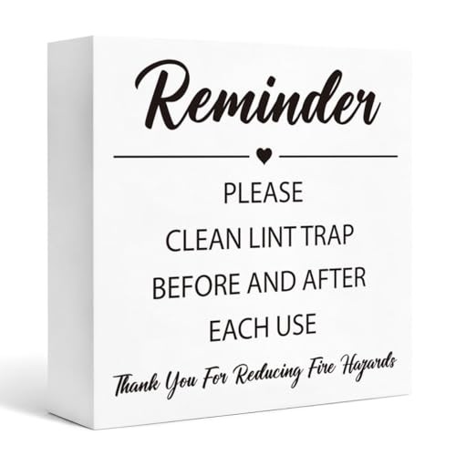 Laundry Room Reminder Sign Rustic White Wood Box Block Plaque, Homre Sign 22