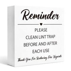 Laundry Room Reminder Sign Rustic White Wood Box Block Plaque, Homre Sign 22