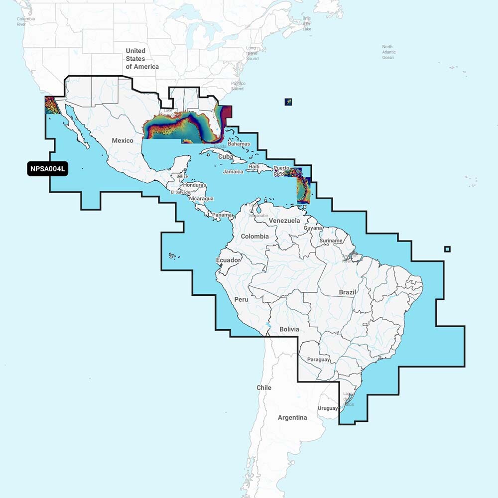 Navionics Platinum Plus NPSA004L Mexico Caribbean to Brazil Marine Map Card
