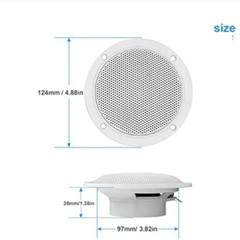 2 SPEAKER BATHROOM KITCHEN WIRELESS BLUETOOTH AMPLIFIER 2×4 INCH CEILING SPEAKER