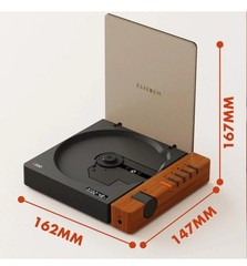 Syitren R300 Bluetooth CD Player Wood Desktop Stereo Remote AUX USB
