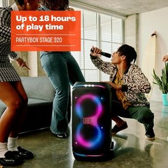 JBL PartyBox Stage 320 Illuminated LED Wireless Bluetooth Speaker – Black