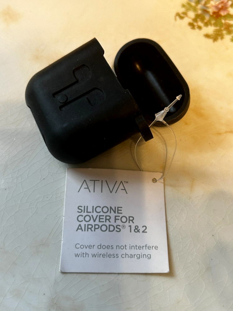 Ativa silicone cover for Airpods 1 & 2 New, Black