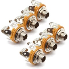 20PCS 1/4 Inch 6.35mm Stereo Socket Jack Female Connector Panel Mount Solder ##