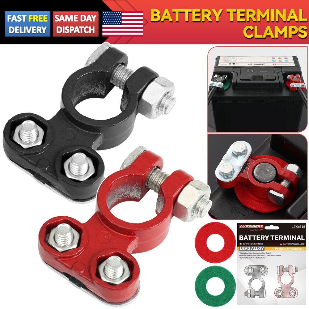 Pure Lead Car Battery Terminals 24V 12V Positive Negative Connectors Clamp Clip