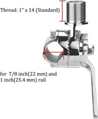 Marine VHF Antenna Mounts Ratchet Mount 316 Stainless Steel Boat Adjustable