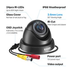ZOSI 1080p 4in1 HD CCTV Home Surveillance Security Camera Outdoor Dome Day Night