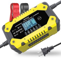 12V 6A Smart Car Battery Charger Pulse Repair for AGM LiFePO4 Motorcycle SUV