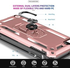 For iPod Touch 5th 6th & 7th Gen -Hard Hybrid Magnetic Ring Kickstand Armor Case
